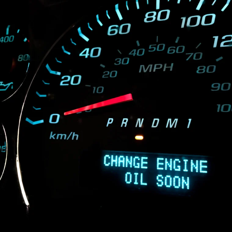 Change engine oil soon warning light on dashboard