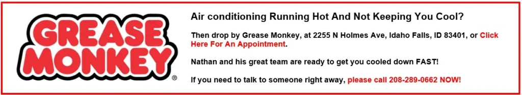 Grease Monkey on North Holmes in Idaho Falls offers expert Car AC Care. Visit 2525 N Holmes Ave or call us to book your appointment today!.